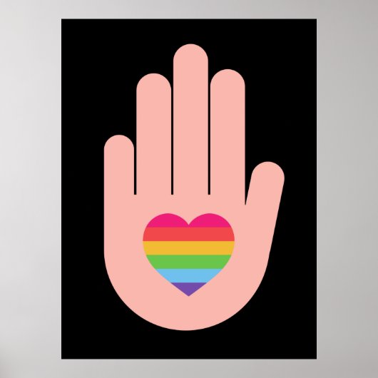 Pride lgbtq queer-liefde voor regenboogkleuren poster (Voorkant)