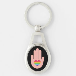 Pride lgbtq queer-liefde voor regenboogkleuren sleutelhanger