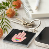 Pride lgbtq queer-liefde voor regenboogkleuren sleutelhanger (Voorkant Rechts)