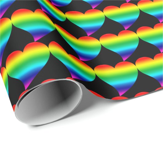 Pride lgbtq raibow Hearts Valentijnsdag cadeau Cadeaupapier (Rol Hoek)