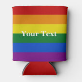 Pride LGBTQ Rainbow Flag Custom Text Koelbox Blikjeskoeler (Voorkant)