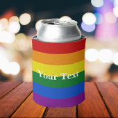 Pride LGBTQ Rainbow Flag Custom Text Koelbox Blikjeskoeler
