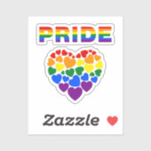 PRIDE LGBTQ Regenboog Harten Custom-Cut Vinyl Sticker (Vel)