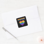 PRIDE LGBTQ Regenboog Harten Vierkante Sticker (Envelop)
