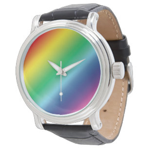 Pride lgbtq-regenboogkleurpatroon horloge
