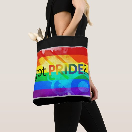 Pride LGBTQ regenboogvlag Grote Canvas tas (Dichtbij)