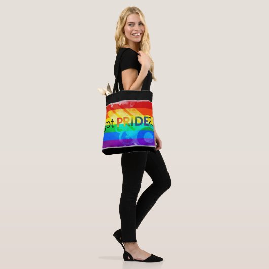 Pride LGBTQ regenboogvlag Grote Canvas tas (Op model)