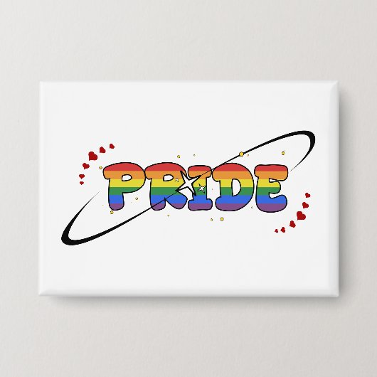 Pride LGBTQ Regenboogvlag Knop Button (Voorkant)