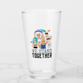 Pride LGBTQ We staan samen met mensen Unity Glas (Voorkant)