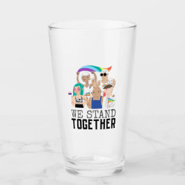 Pride LGBTQ We staan samen met mensen Unity Glas