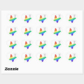 Pride LGBTQA+ regenboogvlinder Liefde is Liefde Hart Sticker (Vel)