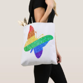 Pride LGBTQA+ regenboogvlinder Tote Bag (Dichtbij)