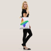 Pride LGBTQA+ regenboogvlinder Tote Bag (Op model)