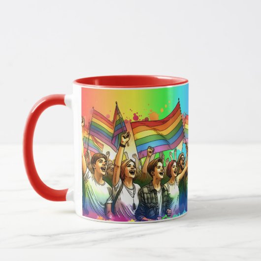 Pride | LGBTQIA + Mensen en Vlaggen  Mok (Links)