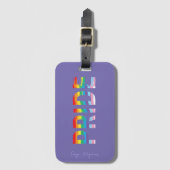 PRIDE LGBTQIA Regenboog Vlag, Cool Bagagelabel (Voorkant (verticaal))