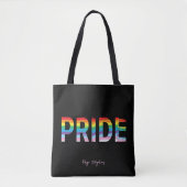 PRIDE LGBTQIA Regenboogvlag, Pride Koele Canvas ta Tote Bag (Voorkant)