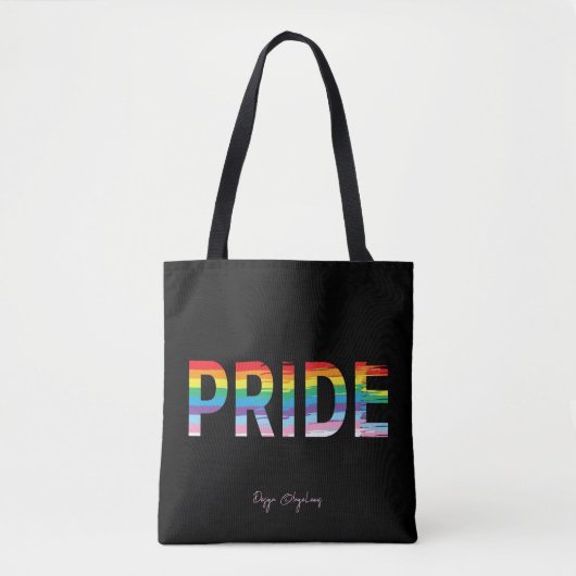 PRIDE LGBTQIA Regenboogvlag, Pride Koele Canvas ta Tote Bag (Voorkant)