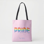 PRIDE LGBTQIA Regenboogvlag, Pride Roze Canvas tas (Voorkant)