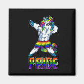 Pride LHBT Bodybuilding Unicorn Muscle Lesbisch Ga Magneet (Voorkant)