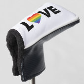 Pride Liefde Is Liefde Gay Gelijkheid Regenboog LG Golfheadcover (3/4 voorkant)