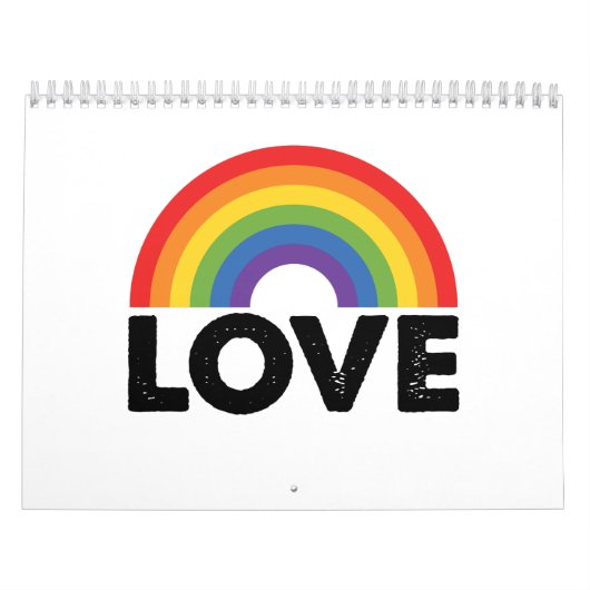 Pride Liefde Is Liefde Gay Gelijkheid Regenboog LG Kalender (Hoes)