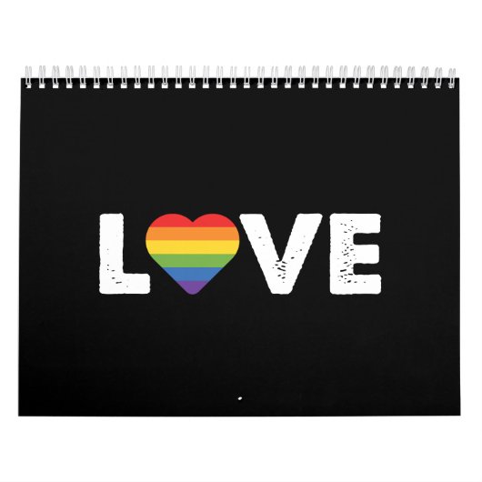 Pride Liefde Is Liefde Gay Gelijkheid Regenboog LG Kalender (Hoes)
