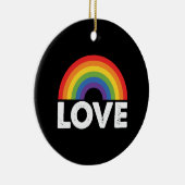 Pride Liefde Is Liefde Gay Gelijkheid Regenboog LG Keramisch Ornament (Rechts)