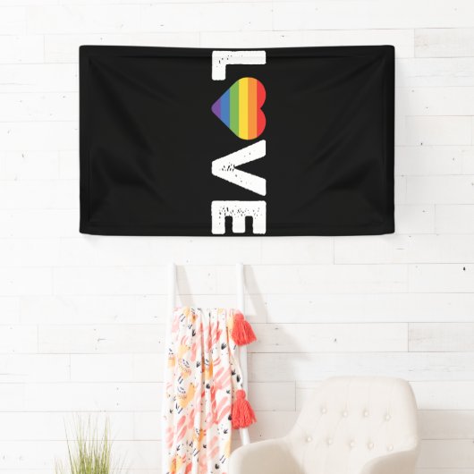 Pride Liefde Is Liefde Gay Gelijkheid Regenboog LG Spandoek (Insitu)