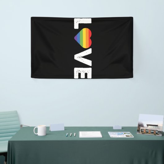 Pride Liefde Is Liefde Gay Gelijkheid Regenboog LG Spandoek (Beurs)