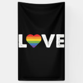 Pride Liefde Is Liefde Gay Gelijkheid Regenboog LG Spandoek (Verticaal)