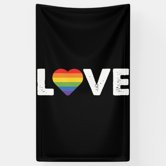 Pride Liefde Is Liefde Gay Gelijkheid Regenboog LG Spandoek (Verticaal)