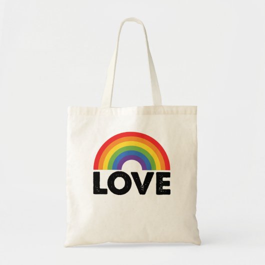 Pride Liefde Is Liefde Gay Gelijkheid Regenboog LG Tote Bag (Voorkant)