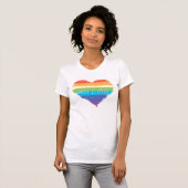 Pride liefde is liefde Gay Pride Rainbow Flag hart T-shirt (Voorkant volledig)