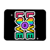 Pride. Liefde is liefde. Gay Rainbow-kleuren Magneet (Horizontaal)