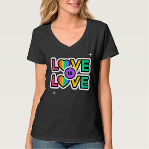Pride. Liefde is liefde. Gay Rainbow-kleuren T-Sh T-shirt