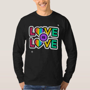 Pride. Liefde is liefde. Gay Rainbow-kleuren T-shirt