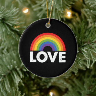 Pride Liefde is Liefde Hbt Gelijkheid Regenboog LG Keramisch Ornament