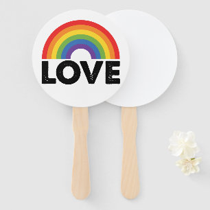 Pride Liefde is Liefde Hbt Regenboog LGBTQ  Handwaaier