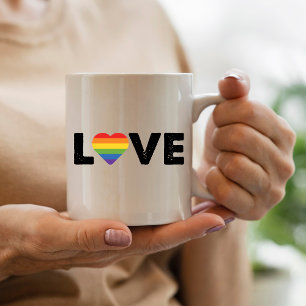 Pride Liefde is Liefde Homogelijkheid Regenboog LG Koffiemok