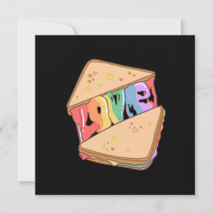 Pride. Liefde is liefde. Schattige liefde. Regenbo Kaart