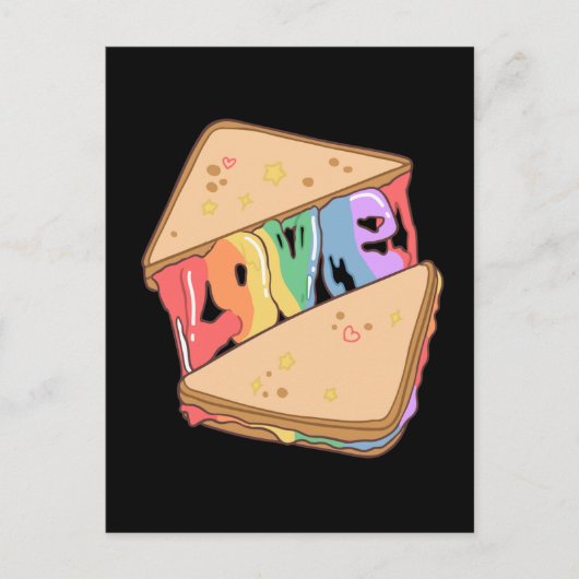 Pride. Liefde is liefde. Schuif liefde. Regenboogh Briefkaart (Voorkant)