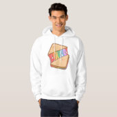 Pride. Liefde is liefde. Schuif liefde. Regenboogh Hoodie (Voorkant volledig)