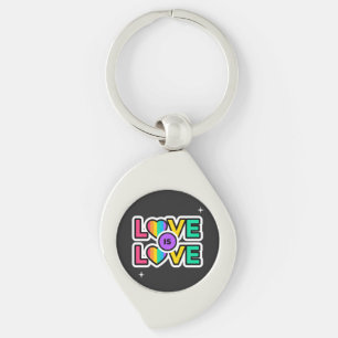 Pride. Liefde is liefde. Toetsenbord voor gaderege Sleutelhanger
