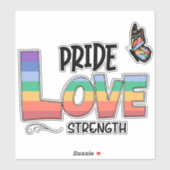 Pride Liefde Kracht Sticker (Vel)