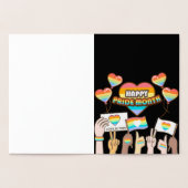 Pride liefde. Liefde is eerlijk. Pride maand. Folie Kaarten (Binnen)