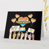 Pride liefde. Liefde is eerlijk. Pride maand. Kaart (Gele Bloem)