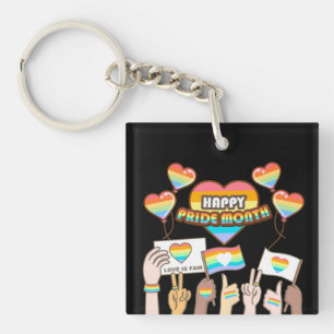 Pride liefde. Liefde is eerlijk. Pride maand. Keyc Sleutelhanger