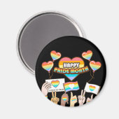 Pride liefde. Liefde is eerlijk. Pride maand. Magneet (Voorkant / Achterkant)