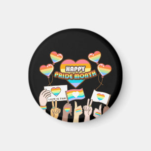Pride liefde. Liefde is eerlijk. Pride maand. Magneet