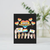 Pride liefde. Liefde is eerlijk. Pride maand. Post Briefkaart (Staand voorkant)